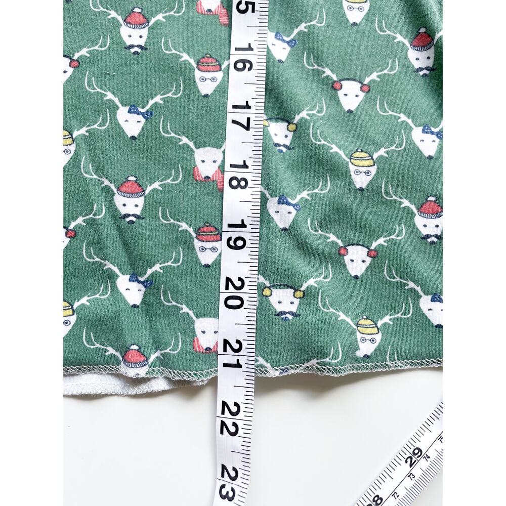Women's Roller Rabbit Green Holiday Reindeer Pajama Top Size Small - Picture 5 of 7